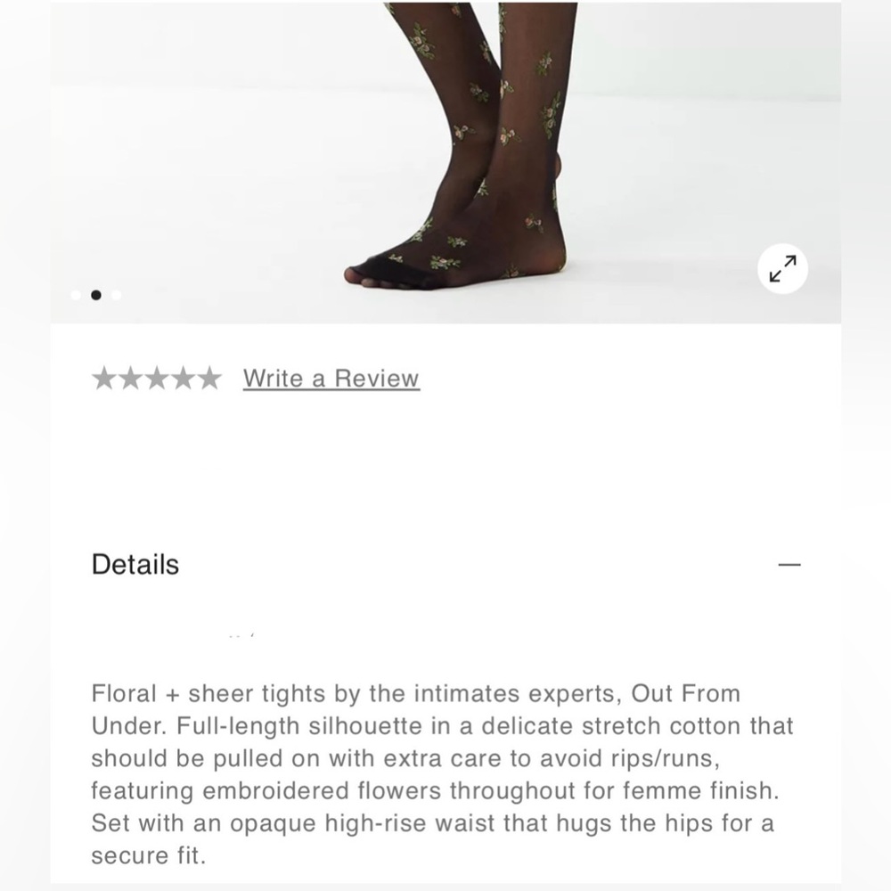 OUT FROM UNDER 2 PACK FASHION TIGHTS- NEW IN BOX SIZE M/L - Picture 8 of 11